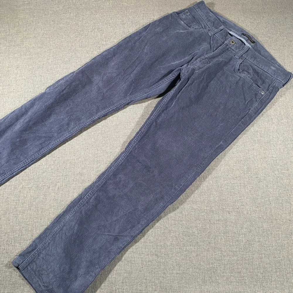 Banana Republic Corduroy Pants Mens 31x34 Blue Gray Pima Cotton Straight Leg